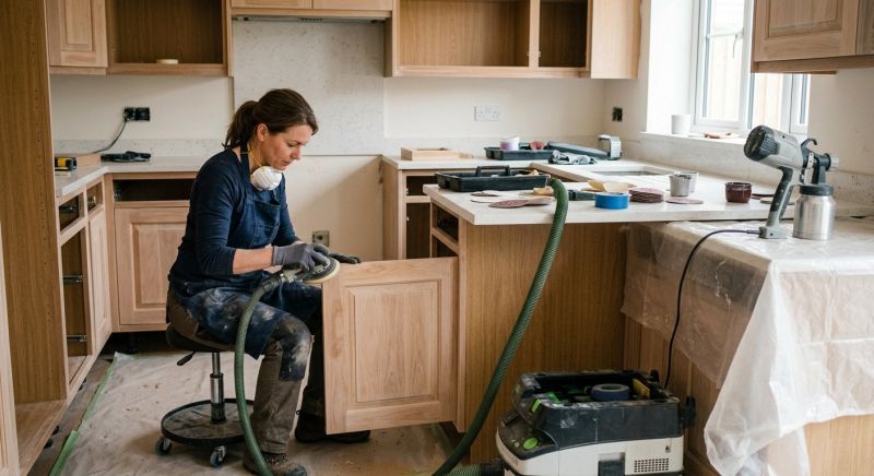 Oak Cabinet Refinishing in Bloomington, IN